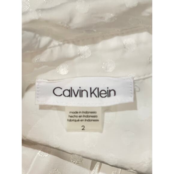 Calvin Klein White Maxi Button Down Size 2 - Picture 6 of 7